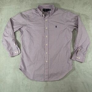 Ralph Lauren Classic Fit Button Down Shirt‎ Mens 15.5 32/33 Pink Blue Check Pony